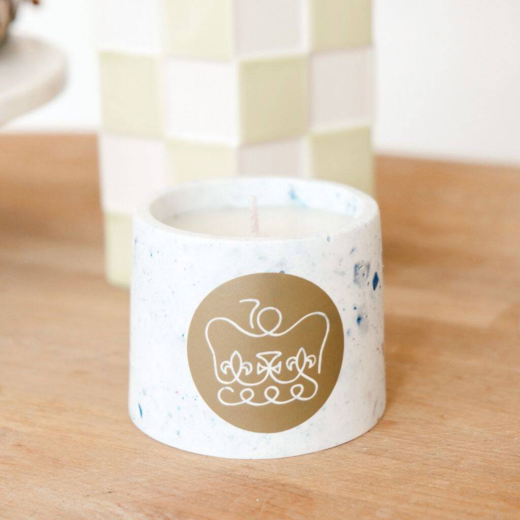 Queen's Jubilee English Pear Terrazzo Candle, 1 of 2