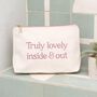 'Inside And Out’ Quote Canvas Makeup Bag, thumbnail 4 of 9
