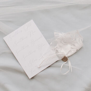 Personalised Blush Lace Lucky Wedding Horseshoe, 9 of 12