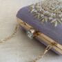 Purple Mandala Design Square Clutch, thumbnail 6 of 8