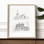 Personalised Double Wedding Venues Sketch, thumbnail 1 of 9