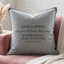 Personalised Diamond Wedding Anniversary Cushion, thumbnail 2 of 4