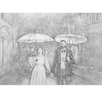 Custom Wedding Portrait Pencil Drawing Or Gift Voucher, 8 of 8
