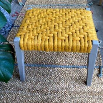 Felted Merino Wool Woven Stools, 8 of 12