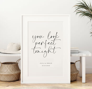 'You Look Perfect Tonight' Personalised Printable, 2 of 3