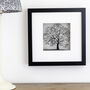 Framed Tree Silhouette Black And White Art, thumbnail 2 of 9