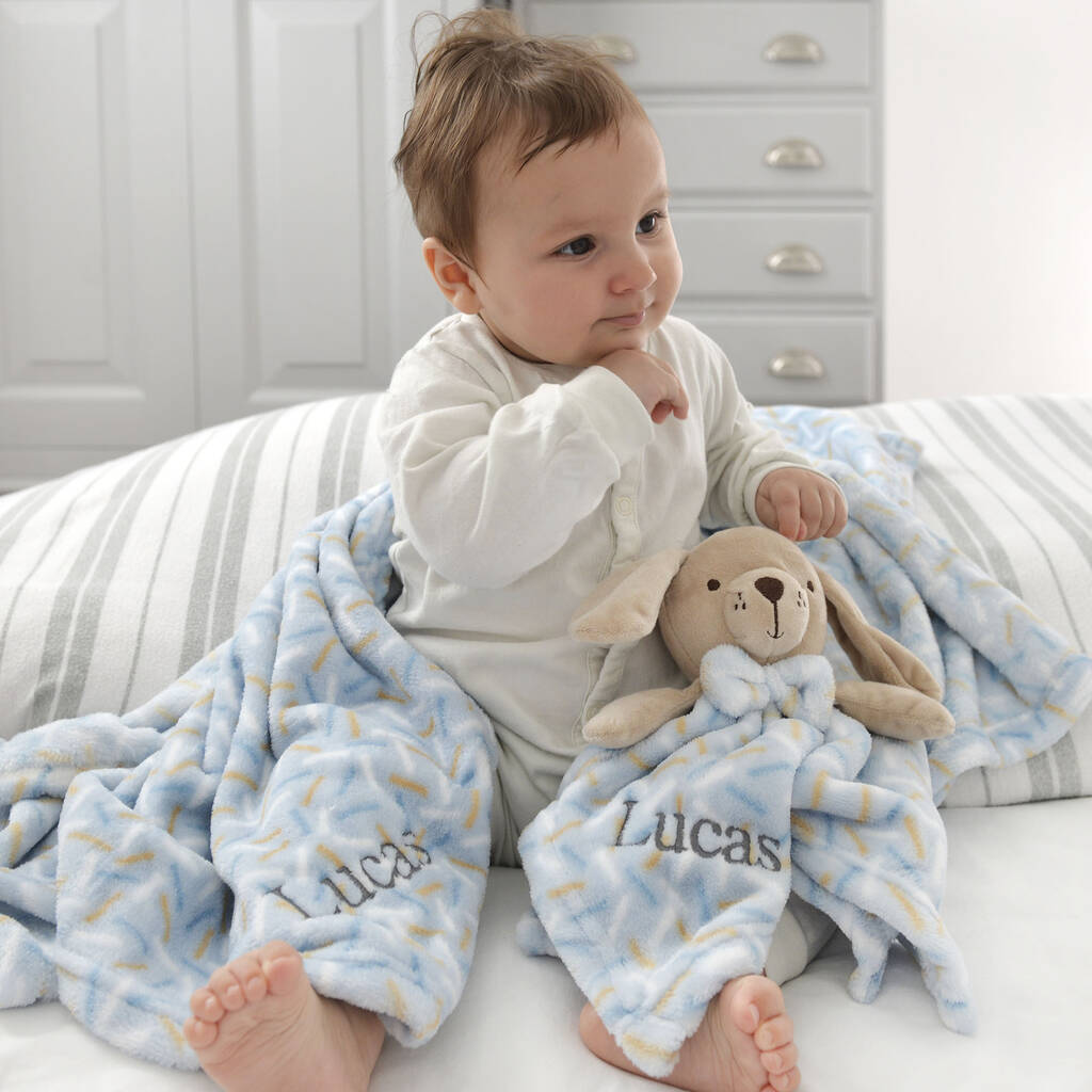 Personalised Puppy Comforter And Blanket Set By A Type Of Design
