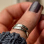 Forever Personalised Adjustable Silver Ring, thumbnail 2 of 4