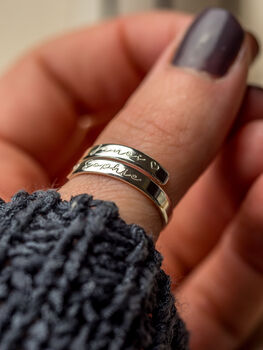 Forever Personalised Adjustable Silver Ring, 2 of 4