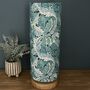 Teal William Morris Acanthus Cylinder Lampshades, thumbnail 8 of 8