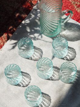 Recycled Moroccan Clear Twist Tumbler/Highball, 2 of 4