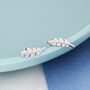 Sterling Silver Dainty Little Feather Stud Earrings, thumbnail 4 of 12