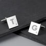 Personalised Initials And Age Square Cufflinks, thumbnail 5 of 10