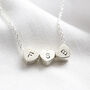 Personalised Sterling Silver Heart Beads Necklace, thumbnail 2 of 6