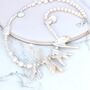 Mismatched White Freshwater Pearl Necklace, thumbnail 1 of 11