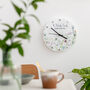 Wildflowers Personalised Family Home Wall Clock, thumbnail 2 of 3