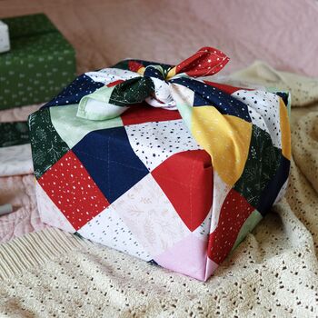 Reusable Traditional Patchwork Fabric Gift Wrap, 5 of 5