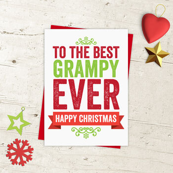 Best Grandad, Grampy, Gramps Ever Christmas Card, 3 of 5