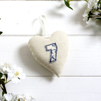 Personalised 2nd Cotton Or Any Anniversary Hanging Heart Gift, 6 of 11