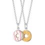 Silver Party Ring Necklace With Pink Enamel, thumbnail 6 of 6
