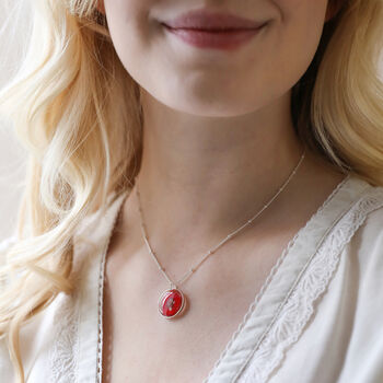 Pressed Birth Flower Pendant Necklace, 3 of 12