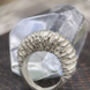 Large Hasselback Eco Sterling Silver Ring, thumbnail 3 of 6