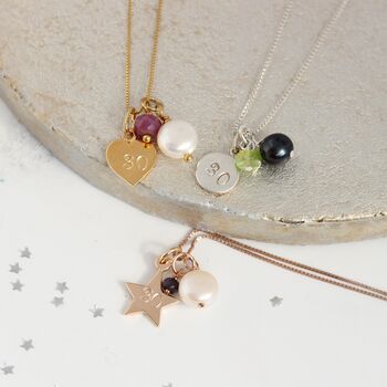 Personalised 30th Birthday Birthstone Necklace, 7 of 11