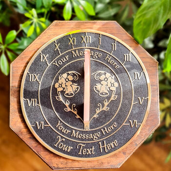 Personalised Anniversary Gift Sundial Celebration Present, 2 of 5