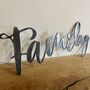 'Family' Metal Word Sign Wall Art Decoration, thumbnail 9 of 9