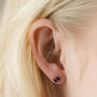 Stone Stud Earrings In Gold Plating, thumbnail 8 of 12