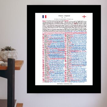 France V England, Six Nations 2024. Rugby Commentary Sheets, 2 of 4