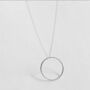 Sterling Silver Simple Circle Pendant Necklace, thumbnail 1 of 4