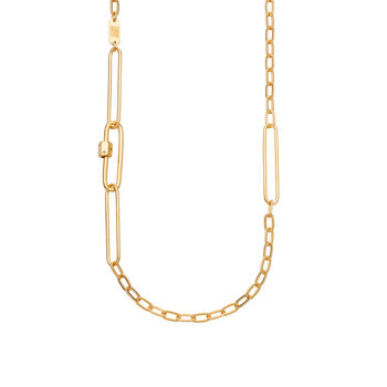 Mismatched Long Link Carabiner Chain Necklace, 3 of 5