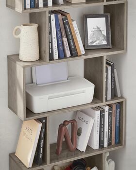 Six Tier Bookshelf Room Divider Modern Storage Unit, 5 of 8