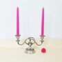 Antique Silver Plated Two Sconce Candelabra, thumbnail 1 of 8