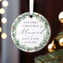 Personalised First Christmas Married Tree Decoration, thumbnail 1 of 2