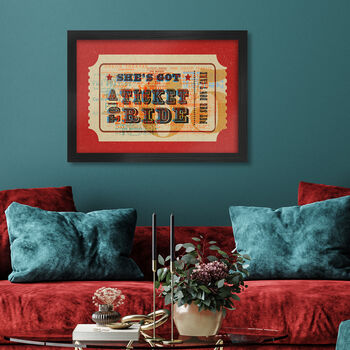 Ticket To Ride Music Poster Print, 2 of 4
