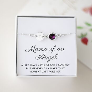 Mama Of An Angel – Personalised Memorial Bracelet For Miscarriage, 2 of 11