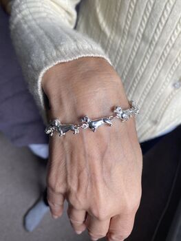 Dachshund Bracelet In Sterling Silver, 4 of 5