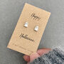 Silver Ghost Earrings. Happy Halloween Gift, thumbnail 4 of 5