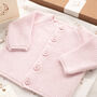 Toffee Moon Baby Girl's Pale Pink Personalised Cardigan, thumbnail 5 of 12