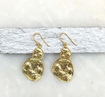 Gold Plated Boho Coin Earrings, 2 of 4