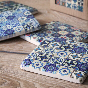 Set Of Four 'Patchwork' Coasters, 2 of 3
