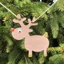 Personalised Reindeer Bunting Wooden Paint Craft Kit, thumbnail 3 of 8