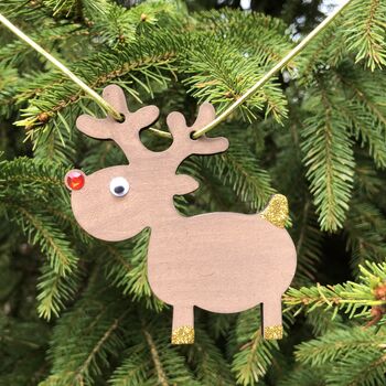 Personalised Reindeer Bunting Wooden Paint Craft Kit, 3 of 8