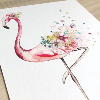 Personalised Baby Flamingo Print, 3 of 8