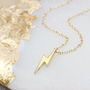 Personalised 18ct Gold Plated Lightning Necklace, thumbnail 1 of 9