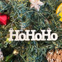 Hanging Ivory Ho Ho Ho Sign Christmas Decoration, thumbnail 4 of 5