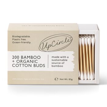 Organic Plastic Free Cotton + Bamboo Buds Pack Of 200, 5 of 5