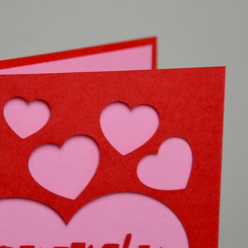 Personalise Papercut Love Heart Card, 3 of 8